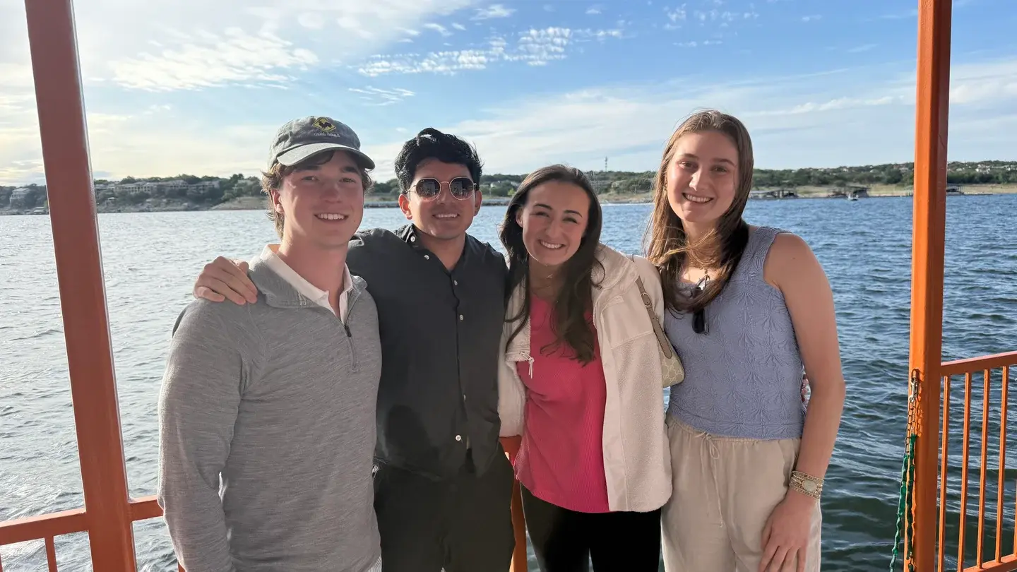 Four WMSO members together by the lake.