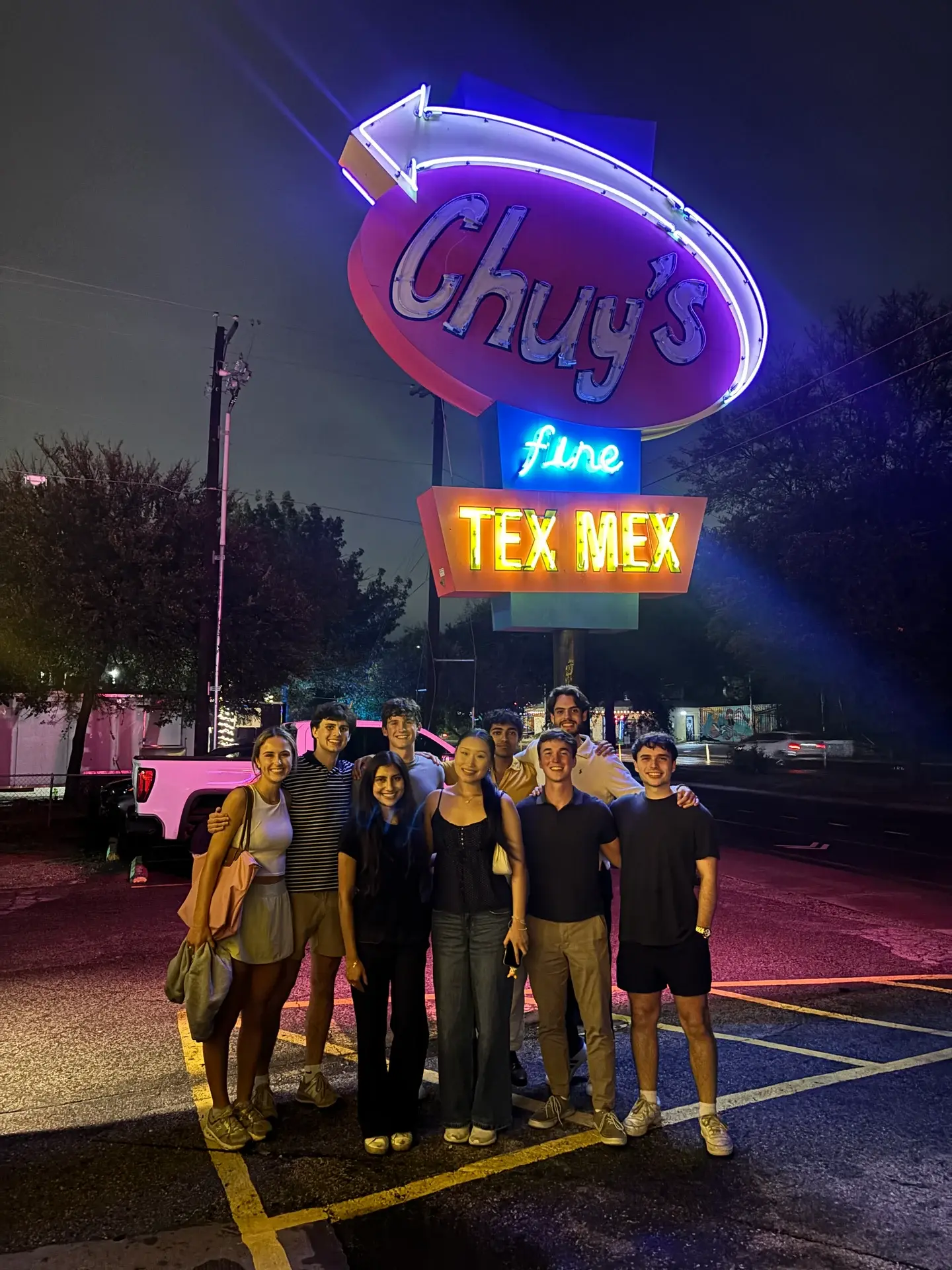WMSO members gathered at a restaurant social.